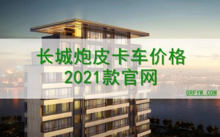 长城炮皮卡车价格2020款，
